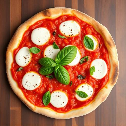 Margherita Pizza with tomato sauce, mozzarella, and basil.